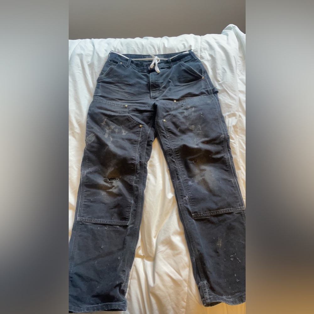 Vintage black carharrt double knees